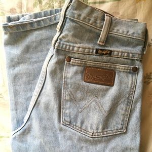 wrangler light wash high waist jeans